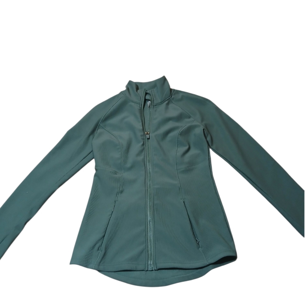 90 Degree By Reflex Green Full-Zip Athletic Jacket